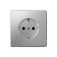 Systeme Electric ArtGallery Алюминий Розетка с заземлением, 16А, механизм
