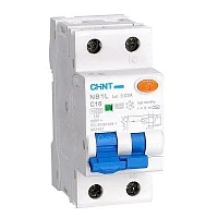 CHINT Диф. авт. выкл. NB1L 1P+N C16 30mA тип AC 10kA (36mm) (R)