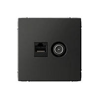 Systeme Electric ArtGallery Базальт Розетка двойная ТВ + компьютерная RJ45, кат. 5Е