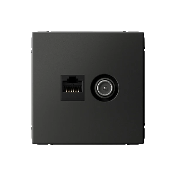 Systeme Electric ArtGallery Базальт Розетка двойная ТВ + компьютерная RJ45, кат. 5Е