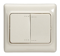 Выключатель Legrand Kaptika сл. кость 2 кл с\п