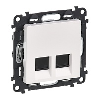 Розетка компьютерная Legrand Valena Life DIY RJ45 2-ая 6 кат UTP белый