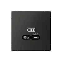 Systeme Electric ArtGallery Базальт USB Розетка тип-С 65Вт высокоскор.заряд. QC, PD, механизм