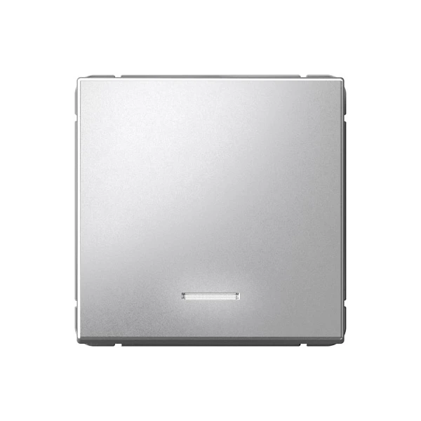 Systeme Electric ArtGallery Алюминий Выключатель 1-клавишный с подсветкой, сх.1а, 10АХ, механизм