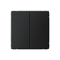 Systeme Electric ArtGallery Карбон Выключатель 2-клавишный кнопочный, сх.2, 10А, механизм