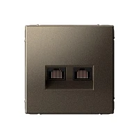 Systeme Electric ArtGallery Мокко Розетка двойная компьютерная RJ45+RJ45, кат.6А, механизм