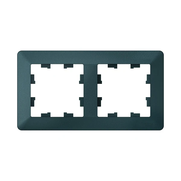 Systeme Electric AtlasDesign Air Изумруд/дымчатый черный Рамка 2-ая