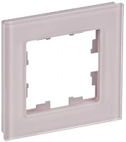 IEK BRITE DECOR Розовый матовый стекло Рамка 1-мест. РУ-1-2-Бр