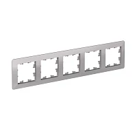 Systeme Electric AtlasDesign Air Алюминий/дымчатый черный Рамка 5-ая