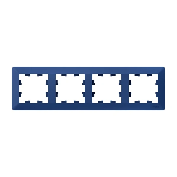 Systeme Electric AtlasDesign Air Аквамарин/дымчатый черный Рамка 4-ая