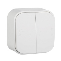 Выключатель Legrand Quteo двухкл белый