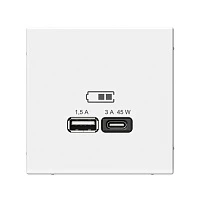 Systeme Electric ArtGallery Лотос USB Розетка A + тип-C 45Вт высокоскор.заряд. QC, PD, механизм